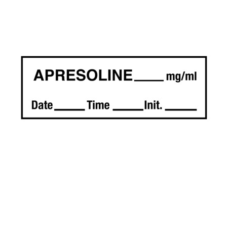 Nevs Tape, Apresoline 1/2" x 500" White w/Black SANT-75